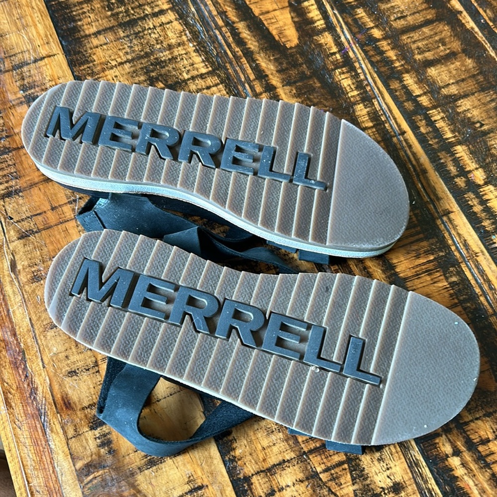 Merrell Juno Backstrap Black Leather Sandals - image 7